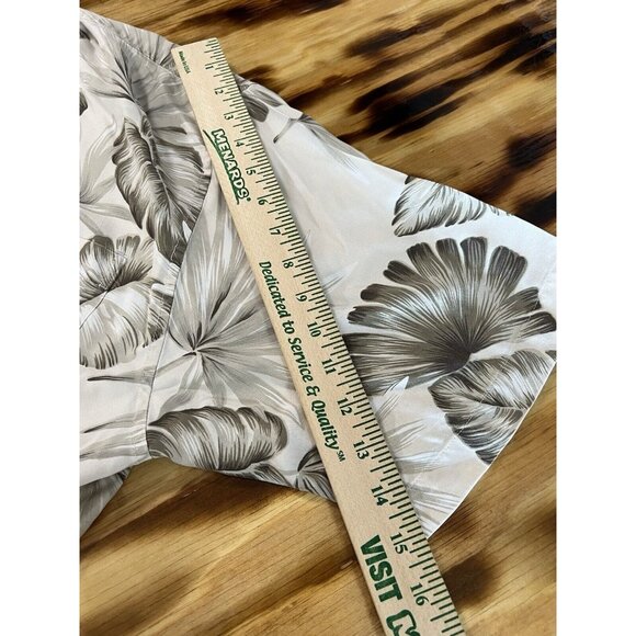 Hilo Hattie Hawaiian Shirt Mens Size M Leaf Palm Short Sleeve Button Up Silk - Picture 11 of 12